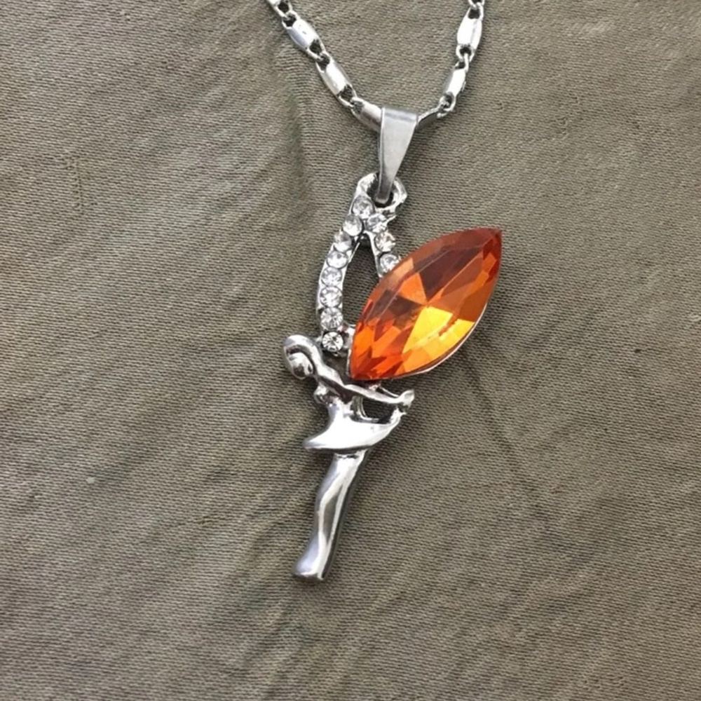 WGP Swarovski crystal fairy pendant necklace
